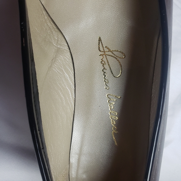 Thomas Wallace Ballet flat style leather shoes beige black cap toe. - Picture 3 of 9